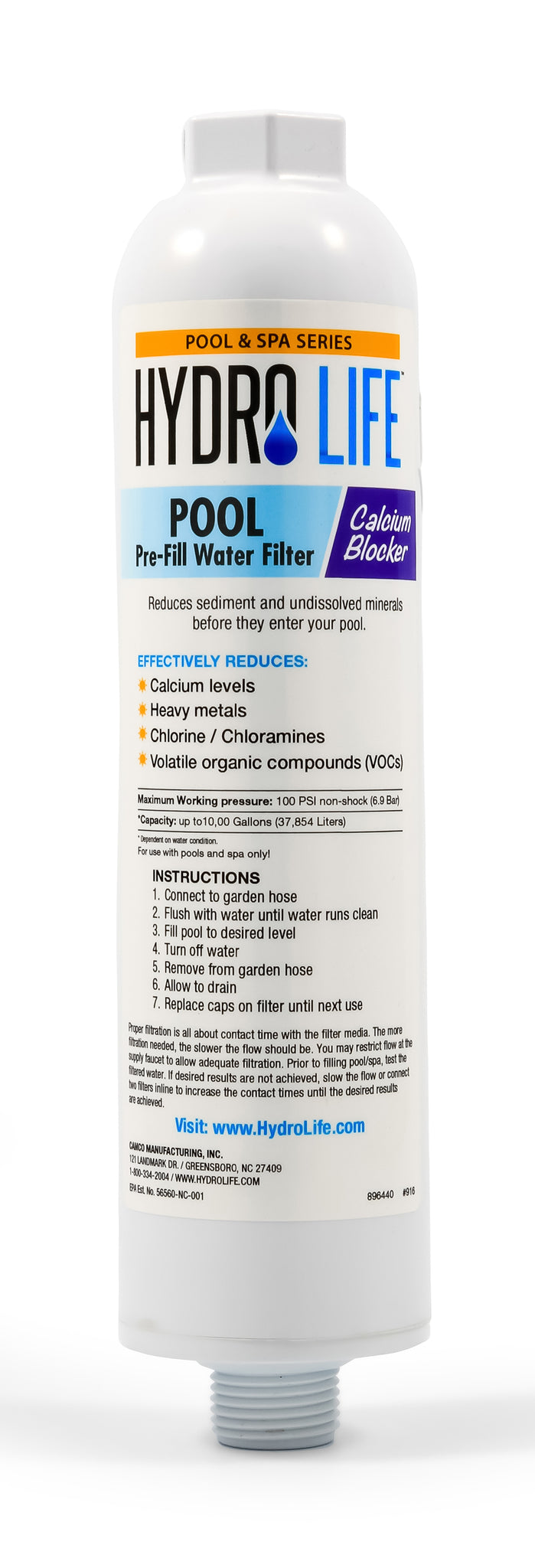 Calcium filter on sale for hose